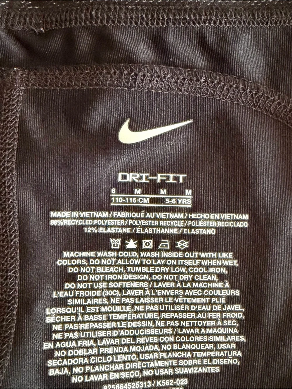 Kids Nike Pro Black Shorts with White Swoosh